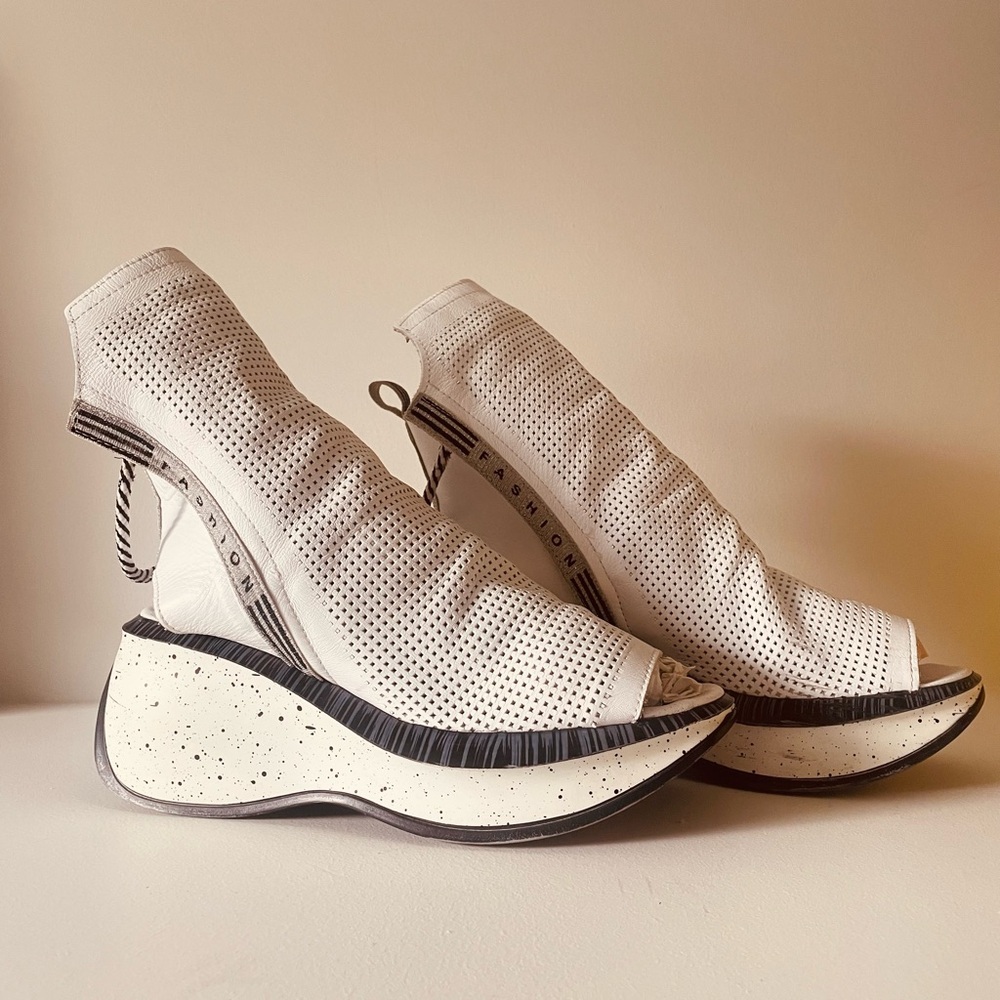 Stylish White Women's summer boots Totally fashion forward.